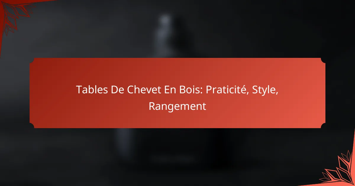 Tables De Chevet En Bois: Praticité, Style, Rangement
